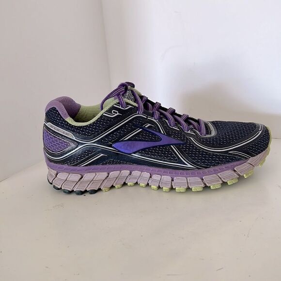 Brooks Purple and Green GTS 16 Run Happy Running Shoes Sneakers Size 8.5 - Picture 4 of 5